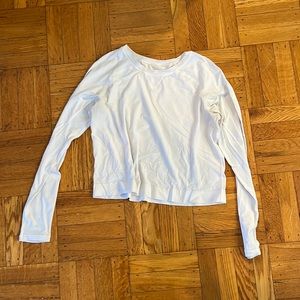 Lululemon cropped white long sleeve